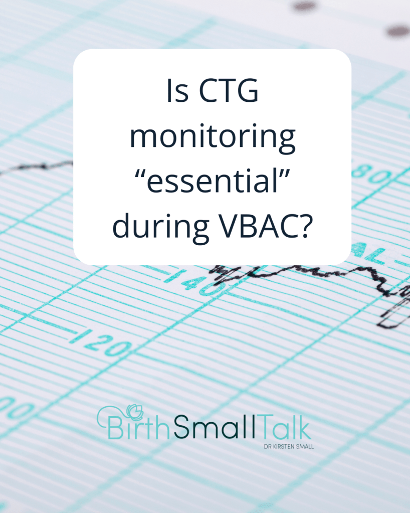 Is CTG monitoring essential during VBAC?